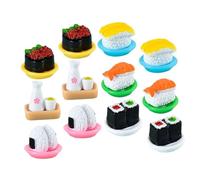 HONITANO 12 Pièces Modèle Sushi Réaliste Imitation Sashimi Décoration Alimentaire Faux Sushi pour et Vitrine