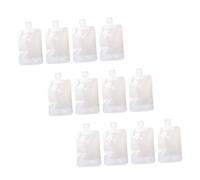 HONITANO 12 pièces Sacs de Voyage Compressibles Portables pour Lotion Distributeurs Rechargeables pour Shampooing Pochettes Étanches Semi-Transparentes pour Cosmétiques