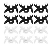 HONITANO 12 Pièces Support Queue Billard Noir et Blanc Tête Fourche Cerf Antler Porte-queues de Billard Portable Organisation Stable pour Usage Professionnel et Loisir