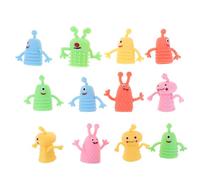 HONITANO 12pièces Marionnettes à Doigts TPR Jouets De Monstres Lumineux Styles Aléatoires