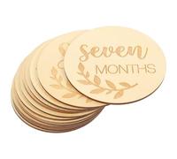 HONITANO 14pièces Cartes De Croissance Pour Cartes Bois Pour Annoncer Les Étapes Mensuelles Accessoires Photo Pour Nouveaux-nés Avec Designs Uniques Et Sécuritaires