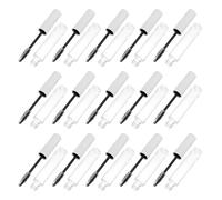 HONITANO 15 Pièces Lot de 15 Tubes de Mascara Vides 10 Ml Blanc Transparent avec Baguette à Cils, Flacons Rechargeables Étanches pour Cosmétiques Maison et Voyage, Mini Tubes pour Crème et