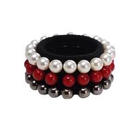 HONITANO 15pièces Élastiques à Cheveux Perles Artisanales Chouchous Perles Accessoires De Coiffure Sans Couture Et Filles