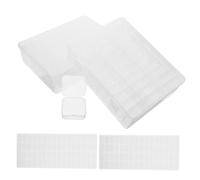 HONITANO 2 Ensembles Boîtes de Rangement Transparentes Empilables avec Compartiments pour Bijoux Perles et Accessoires Nail Art Organisateur Compact pour Salon et Maison
