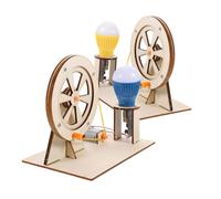 HONITANO 2 Ensembles Kit DIY Générateur à Manivelle Portable Modèle Expérimental Éducatif pour Garçon Fille Scientifique Manuel pour Apprentissage de Électricité et