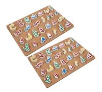 HONITANO 2 Ensembles Puzzle Bois Alphabet Arabe pour Garçon Fille Éducatif Montessori Apprentissage Lettres et Reconnaissance Casse Tête pour Tout Petits Jeu Cognitif Bois