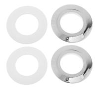 HONITANO 2 Ensembles Toilet Flush Button Converter Plate Dual Push Upgrade Kit For To Easy Install Replacement Toilet Button Repair