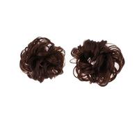 HONITANO 2 Fleur De Tête De Distributeur De Cheveux Bouclé Bande De Cheveux Chignon Plaque Nid Chignon Pour Enfants Beignets Filles En Forme De Clip Queue De Cheval