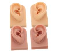 HONITANO 2 Paires De Modèles D'Entraînement Au -Oreille Faux Embouts Auriculaires Modèle D'Enseignement Du -Oreille De Piercing En Silicone Moule D'Oreille