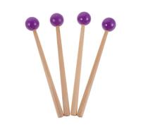 HONITANO 2 Paires Maillets en Bois Légers pour Marimba et Glockenspiel, 4 Pièces Violet, Baguettes de Percussion Polyvalentes pour Xylophone et Carillon, Manches Ergonomiques, Jeu