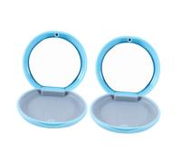 HONITANO 2 Pièces Boîte de Rangement pour Appareil Dentaire avec Miroir Intégré Étui Robuste pour Prothèses et Gouttières Protection pour Usage Voyage et Domicile Lot