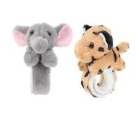 HONITANO 2 pièces Bracelets Slap Peluche Animaux Jungle Lot de Bracelets et Confortables et pour Fêtes Anniversaire Garçon Fille