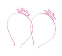 HONITANO 2 Pièces Bride Hair Wear Tête Mariage Lettres Métalliques Rose Chic Accessoire Cheveux pour Mariée et Demoiselles