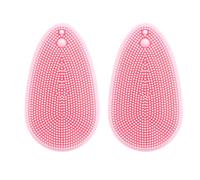 HONITANO 2 pièces Brosse Nettoyante Visage Silicone Rose Douce Massage Profond Nettoyage Peau et Pores Obstrués Exfoliation Faciale Portable pour Peau Sensible
