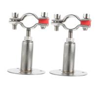 HONITANO 2 Pièces Collier de Serrage Inox Réglable pour Eau Support Mural Corrosion pour Tuyaux et Carburant