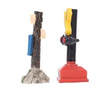 HONITANO 2 Pièces Décoration Aquarium Résine Micro Paysage Ornement Réaliste Panneau Indicateur et Feu Accessoires Décoratifs pour Poissons