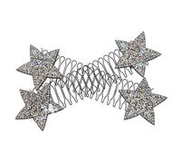 HONITANO 2 pièces Épingles Cheveux Invisibles Étoiles Argentées pour Fixes avec Pinces Décoratives pour Femmes et Occasions Spéciales