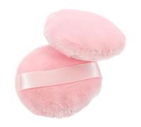 HONITANO 2 pièces Éponge de Maquillage Lavable Houppette Furry Coton pour et Fond de Teint Accessoire Pratique et Fille