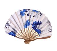 HONITANO 2 Pièces Éventails Pliables Accessoire Décoratif Unique Rose et Cyan Petit et