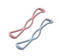 HONITANO 2 Pièces Kit Fitness avec Sangle Élastique pour Yoga Étirement et Musculation Outil Compact pour et Renforcement Musculaire Couleurs Rose et Bleu
