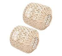 HONITANO 2 Pièces Lot de Abat Jour Papier Tressé Style Chinois Couverture Lampe de Plafond Résistante et Décorative pour Salon Restaurant et Chambre Vintage