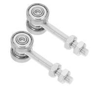 HONITANO 2 pièces Lot de Roulettes Robustes Double Roulement pour Porte Coulissante Silencieuse Chariot Coulissant pour Portes de Grange Facile à Installer Galet de Remplacement