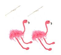 HONITANO 2 pièces Marionnettes Animaux Peluche Flamant à Fil Accessoires de Spectacle Interactifs pour Adultes