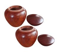 HONITANO 2 pièces Mini Urnes Funéraires Bois pour Cendres Humaines et Animaux Urnes Commémoratives Portables et Durables Lot de Compacts