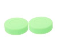 HONITANO 2 pièces Palet de Hockey Entraînement Rondelle PVC Ajustable Haute Dureté Accessoire pour Pratique sur Glace et Rue Vert Clair