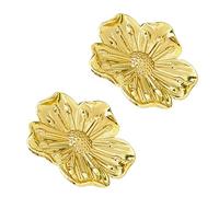 HONITANO 2 Pièces Poignée Laiton Vintage Fleur Bouton de Tiroir Décoratif Poignée Armoire Lot de Style Rétro pour Meubles Cuisine Placard et Dressing