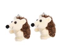 HONITANO 2 Pièces Porte Clés Peluche Hérisson Cartoon Lot de Petit Pendentif Doux pour Sac à Dos et Bagages Accessoire Cadeau Garçon Fille