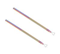 HONITANO 2 pièces Poussoir Ongles Inoxydable Double Extrémité Ergonomique pour Manucure Salon et Usage Domestique Outil et Compact pour Cuticules et Enlever Gel Vernis Lot