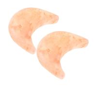 HONITANO 2 Pièces Savon Exfoliant Sel Minéral Naturel Savon Artisanal Forme Lune Résistant à Humidité pour Soin Du Corps Spa et Usage Quotidien