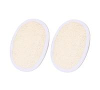 HONITANO 2 pièces Tampons de Luffa Exfoliants Lot de Lingettes pour Gommage Corps Éponge Bain Exfoliante Compacte et Souple pour Peau Douce Accessoires Bain Adaptés Garçon Fille et Adultes