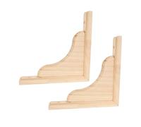 HONITANO 2 Pièces Wood Wall Bracket Support De Plateau Mural Support En Bois Décoratif Mural Pour Mur Beige