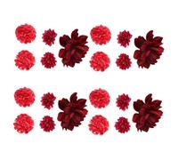 HONITANO 20 Pièces Hanfu Floral Hair Clips Set Handcrafted Ancient Chinese Flower Hairpins Vintage Style Artificial Floral Barrettes For Masquerade Wedding Christmas Party Accessories