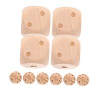 HONITANO 20 pièces Lot de Dés Bois avec Chiffres Arrondis Accessoires de Jeux de Société Design DIY sans Peinture pour Soirées et Jeux de Plateau