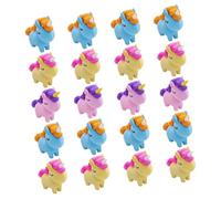 HONITANO 20 pièces Lot de Gommes Licorne Miniatures Colorées Accessoires Portables pour Élèves et Garçon Fille Gomme à Effacer Pratique pour École et Bureau