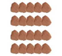 HONITANO 20 Pièces Lot de Mini Houppettes Triangulaires Portables pour Poudre Éponge de Maquillage Douce avec Double Ruban pour Précision pour Retouches et Contours Du Visage