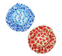 HONITANO 2pièces Chapeau De Nuit Pour Garçon Fille Satin Chapeau De Nuit à Large Bord Lot Pour Garçon Fille Avec Impression Maintient Cheveux Place Pendant Sommeil