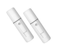 HONITANO 2Pièces Spray Humidificateur Nano pour Visage Brumisateur Portable Hydratant Abs pour Beauté Spa et Soins Peau Couleur Blanche