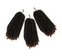 HONITANO 3 ensembles Extensions de Cheveux Tressés à Torsion de Ressort Fils de Perruques Dreadlock Légères et Confortables pour Occasions Spéciales