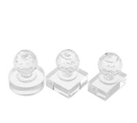 HONITANO 3 Pièces Blush Pressing Tool Set Highlighter Repairing Mold Round Rectangle Square Makeup Powder Press Stamper For Eyeshadow Palettes