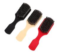 HONITANO 3 Pièces Brosse à Barbe Homme Courbée Poils de Cheval Brosse de Toilettage Barbiers avec Manche Plastique pour Moustache et Barbe Outil Précis pour Coiffure et Rasage