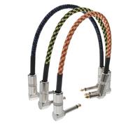 HONITANO 3 pièces Câble Patch Guitare Tressé à Accessoire Audio pour Pédale Effet et Portable Couleur Aléatoire Couleur Aléatoire