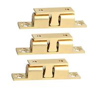 HONITANO 3 Pièces Loquet Porte Placard Massif à Double Boule Loqueteau à Ressort Réglable Kit pour Meubles et Armoires