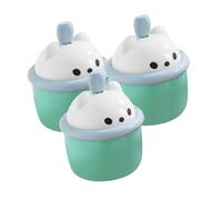 HONITANO 3 Pièces Mousseur Visage Portable Forme Ours Vert Fabricant de Mousse Nettoyante Petit Gobelet à Bulles Léger pour Soins Quotidiens et Voyage