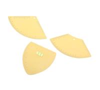 HONITANO 3 Pièces Outil de Mesure pour Sourcils 3 Pièces Doré - Règle Multifonctionnelle Triangulaire, en Éventail et Demi-Cercle - Positionnement Précis et Symétrie pour Maquillage des