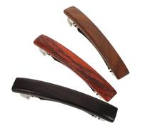 HONITANO 3 Pièces Sandalwood Hair Clips Minimalist Ponytail Barrettes With Firm Grip Lightweight Elegant Wood Hairpins For Women In