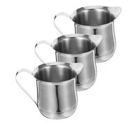 HONITANO 3 pièces Set de Pichets à Lait Acier Inoxydable Résistants Chaleur pour Mousse de Lait Moderne Usage Domestique Sécurisé